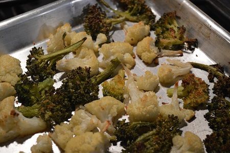 Roasted Broccoli and Cauliflower