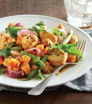 Chicken with Peanut Sauce & Sweet Potatoes