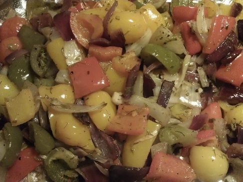 Roasted Rainbow Veggies