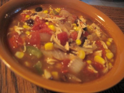 Mexcian Chicken Soup with Black Beans & Veggies