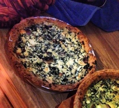 Spinach Mushroom Feta Basil Tofu Quiche