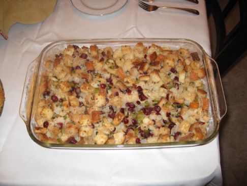 Rustic Stuffing with Apples & Cranberries