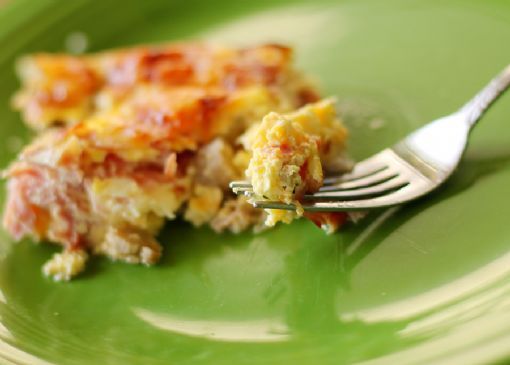 Low Carb Ham swiss quiche