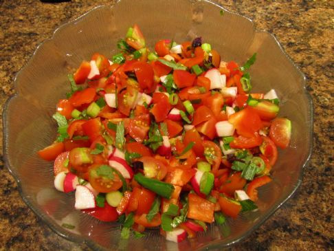 Tomatoes-Radish Bruchetta