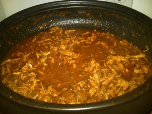 Slow cooked pulled pork loin