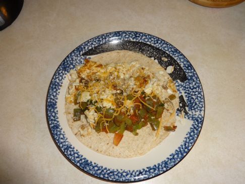 Clean eating breakfast tortilla