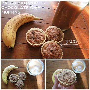 Paleo Banana Chocolate Chip Muffins