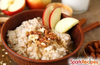 Slow Cooker Apple Pecan Blondie Oatmeal