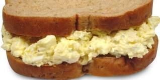 Easter hard boiled egg sandwich