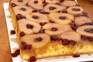 Pear and Cranberry Upside-Down Cake