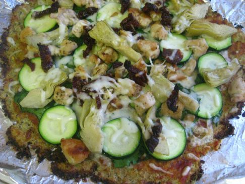 Fresh Pizza with Cauliflower Herbed Crust