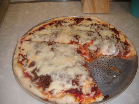 Barbecue Beef Pizza on the Grill