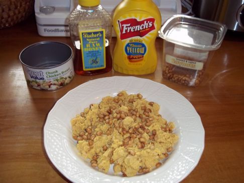 Honey Mustard Chicken Salad with soynuts