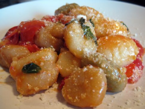 Gnocchi with Tomatoes, Basil and Parmesan