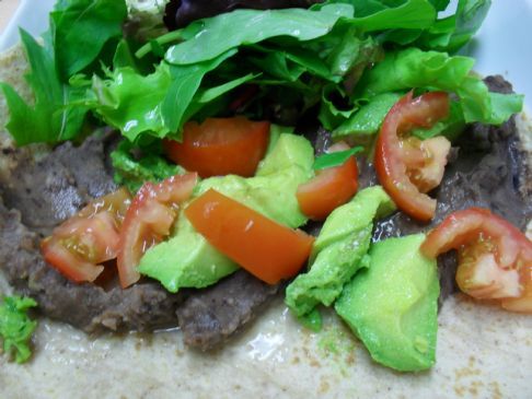 Black Bean and Veggie Wrap