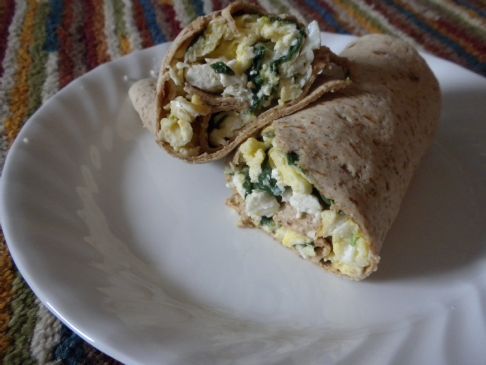 Spinach and Egg Breakfast Wrap