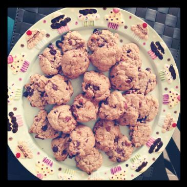 Tasty chocolate, butterscotch & pecan cookies