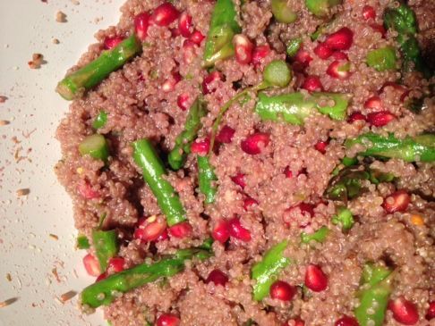 Pomegranate Asparagus Quinoa