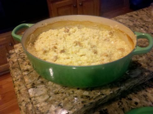 Oven Risotto with Chicken Sausage