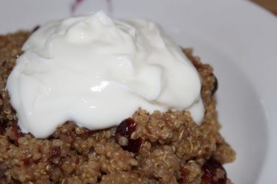 Breakfast Quinoa with Cranberries and Dates