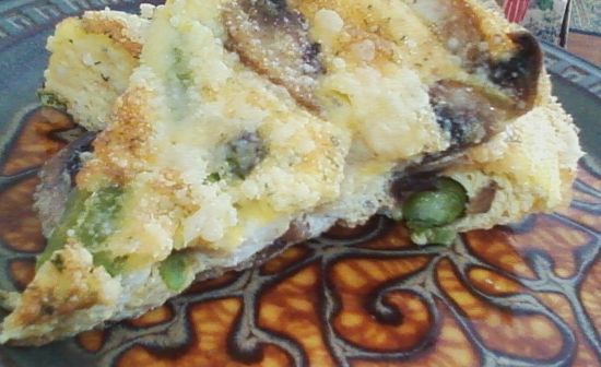 Asparagus and Sauted Mushroom Frittata