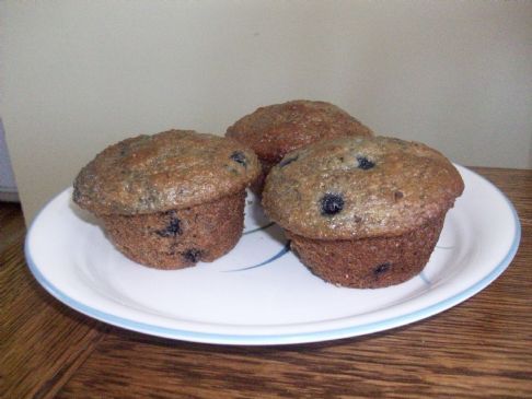 Moist Blueberry Bran Muffins