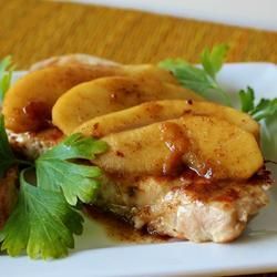 Caramel Apple Pork Chops