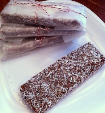 Chocolate Coconut Chia Energy Bars