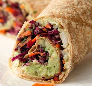 Creamy Avocado & White Bean Wrap