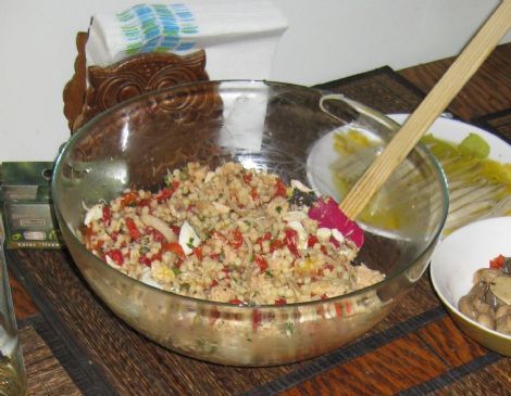 Fregola y Ensalada de Atn