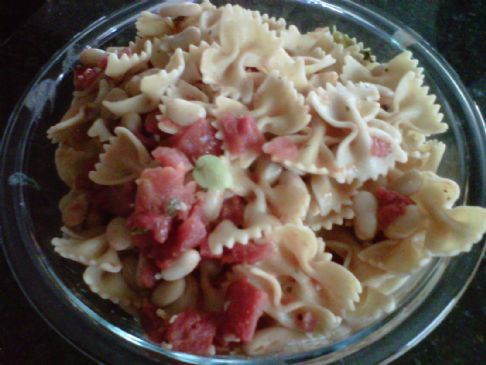 butterfly pasta with cannellini beans