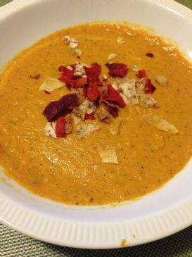 simple sweet potato and roasted vegetable soup