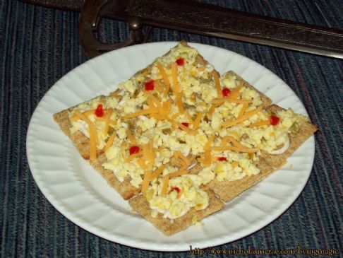 Scrambled Zulom Eggs (Spicy scrambled egg canape)