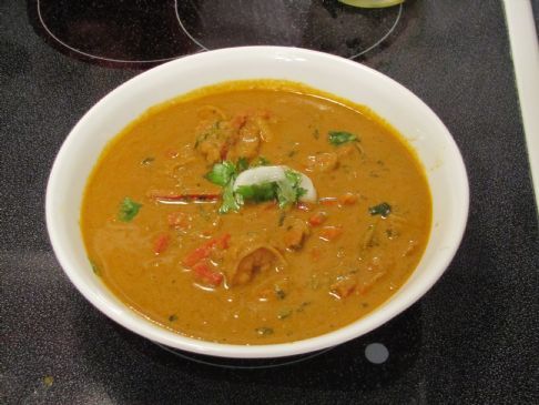 Spicy Thai shrimp curry 