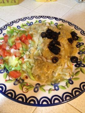 Green Chili Chicken Enchiladas