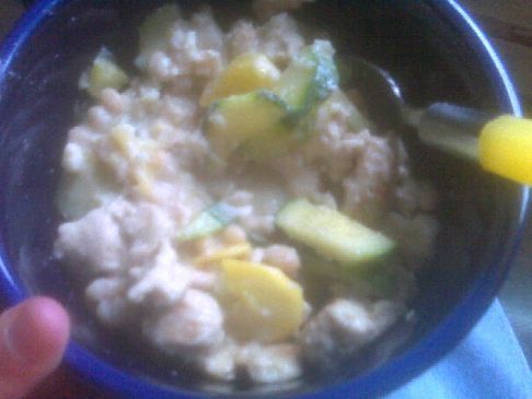 Ground Turkey with White Beans, Zucchini and Summer Squash