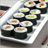 8. Serve the sushi with accompaniments