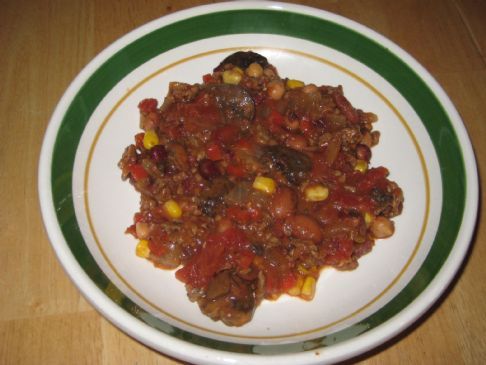 Basic Mixed Bean Chili with Hamburger