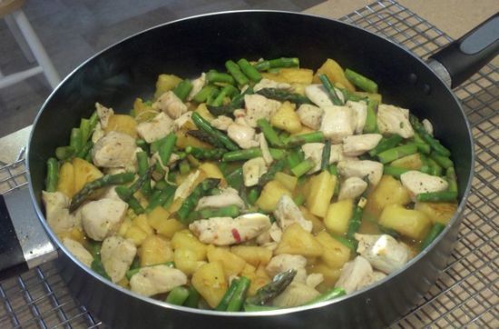 No Fat Added Pineapple Chicken Asparagus