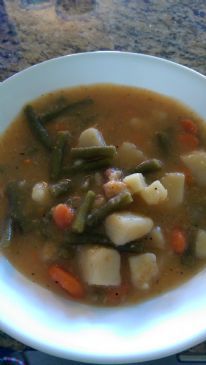 Green Beans, Potatoes, Carrots and Salt Pork (for a gathering)