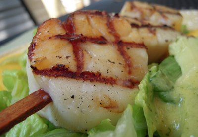 Zucchini Scallop skewers