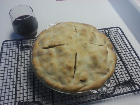 Pitman Beef & Onion pie (1 serving = 1/8 pie)