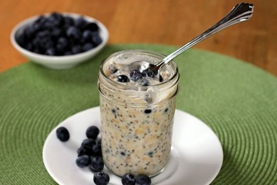 Refrigerator Oatmeal - Blueberry Maple