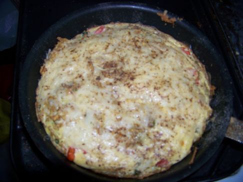 agassifan veggie asiago frittata w/ flax seed meal