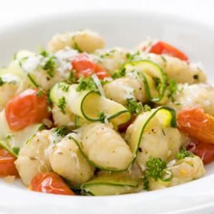 Gnocchi with Zucchini Ribbons and Parsley Brown Butter