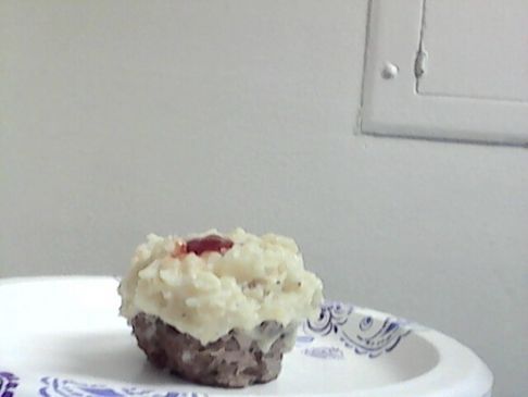 Mashed Potatoe Frosted Ground Turkey Cupcake