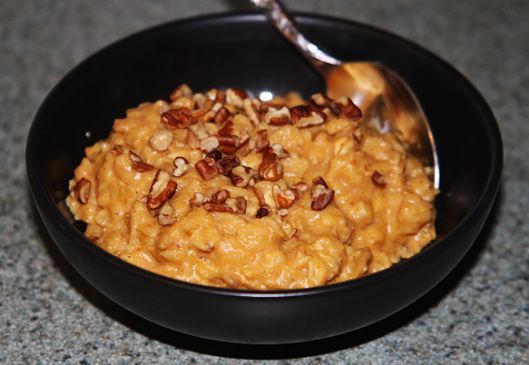 Pumpkin Oatmeal w/ peanut butter