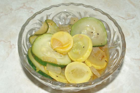 Zucchini and yellow squash stir fry