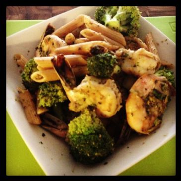 Pesto Broccoli and Shrimp Pasta