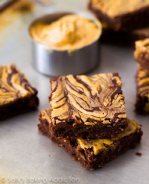 Skinny Peanut Butter Swirl Brownies